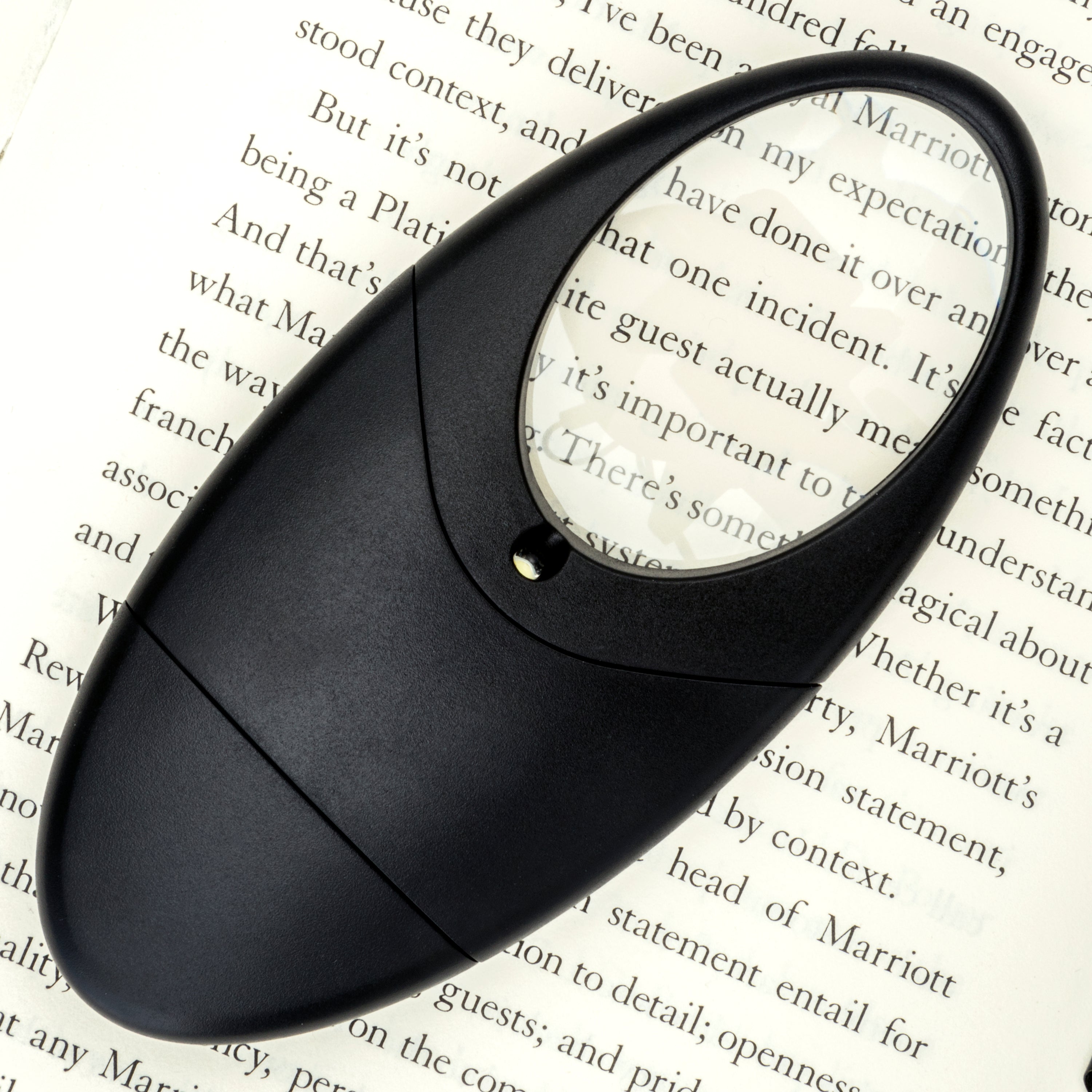 Lighted Oval Travel Magnifier