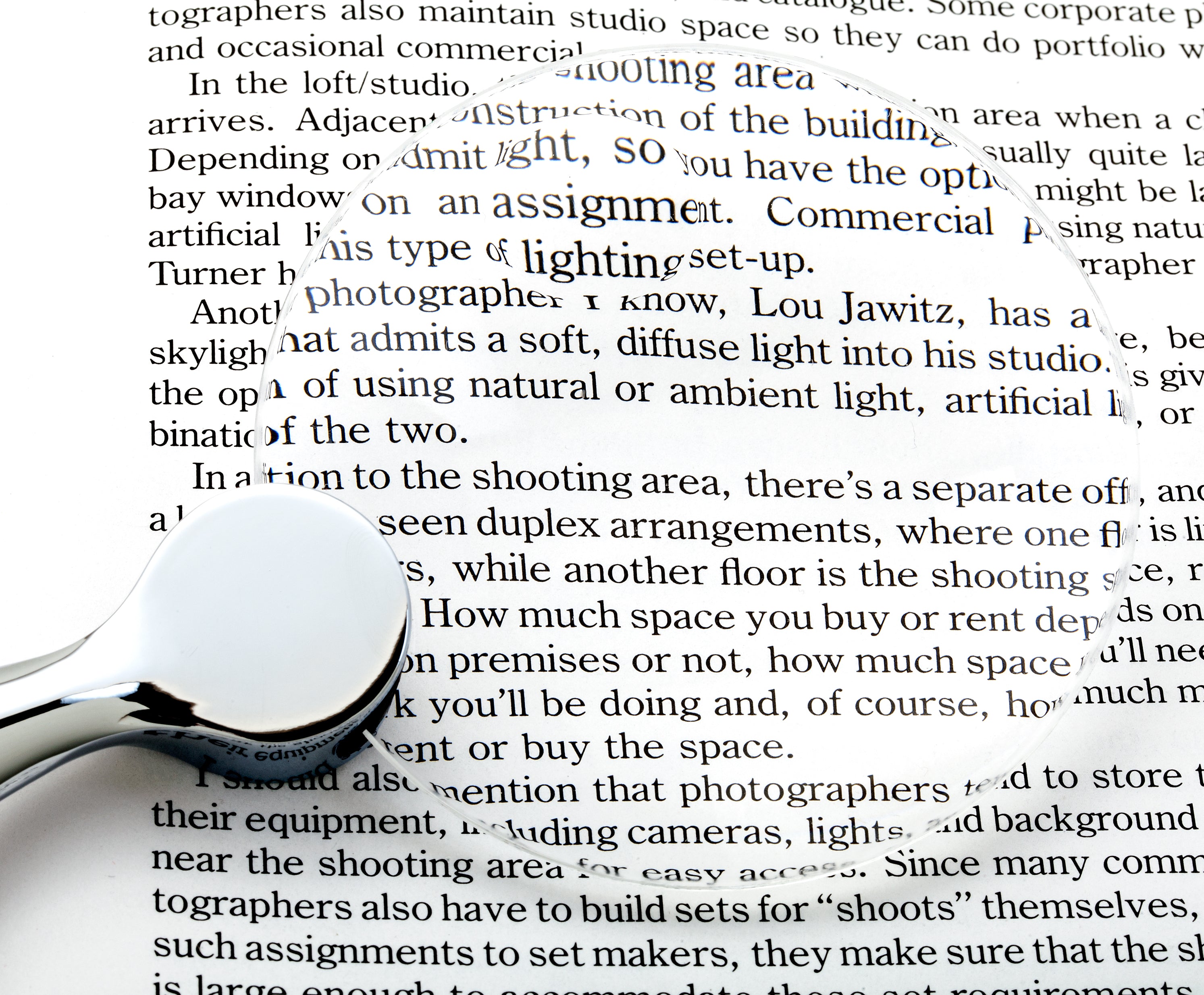 Office Chrome Rimless Magnifier