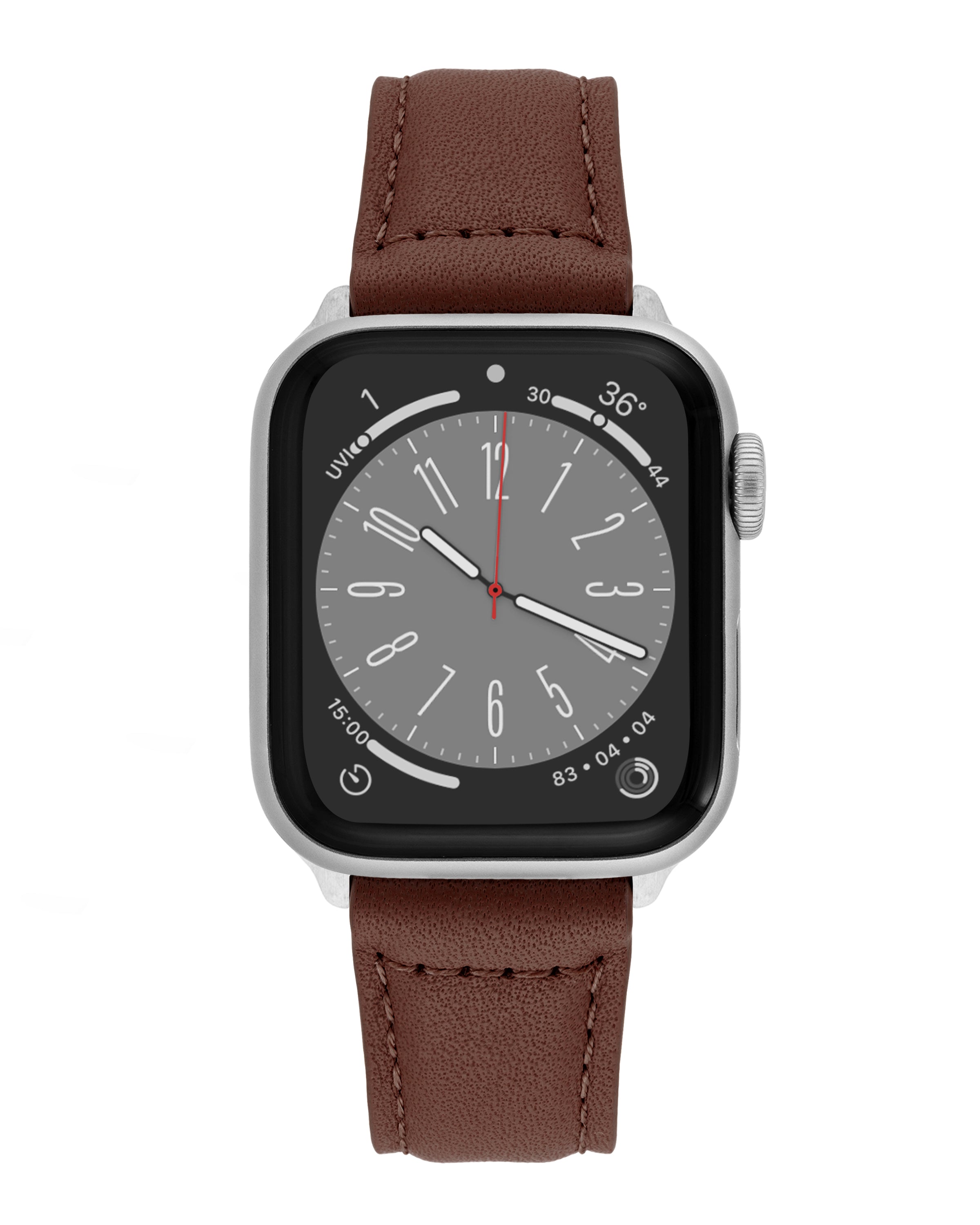 Traditional Leather Bombe Edge Strap for Apple Watch®