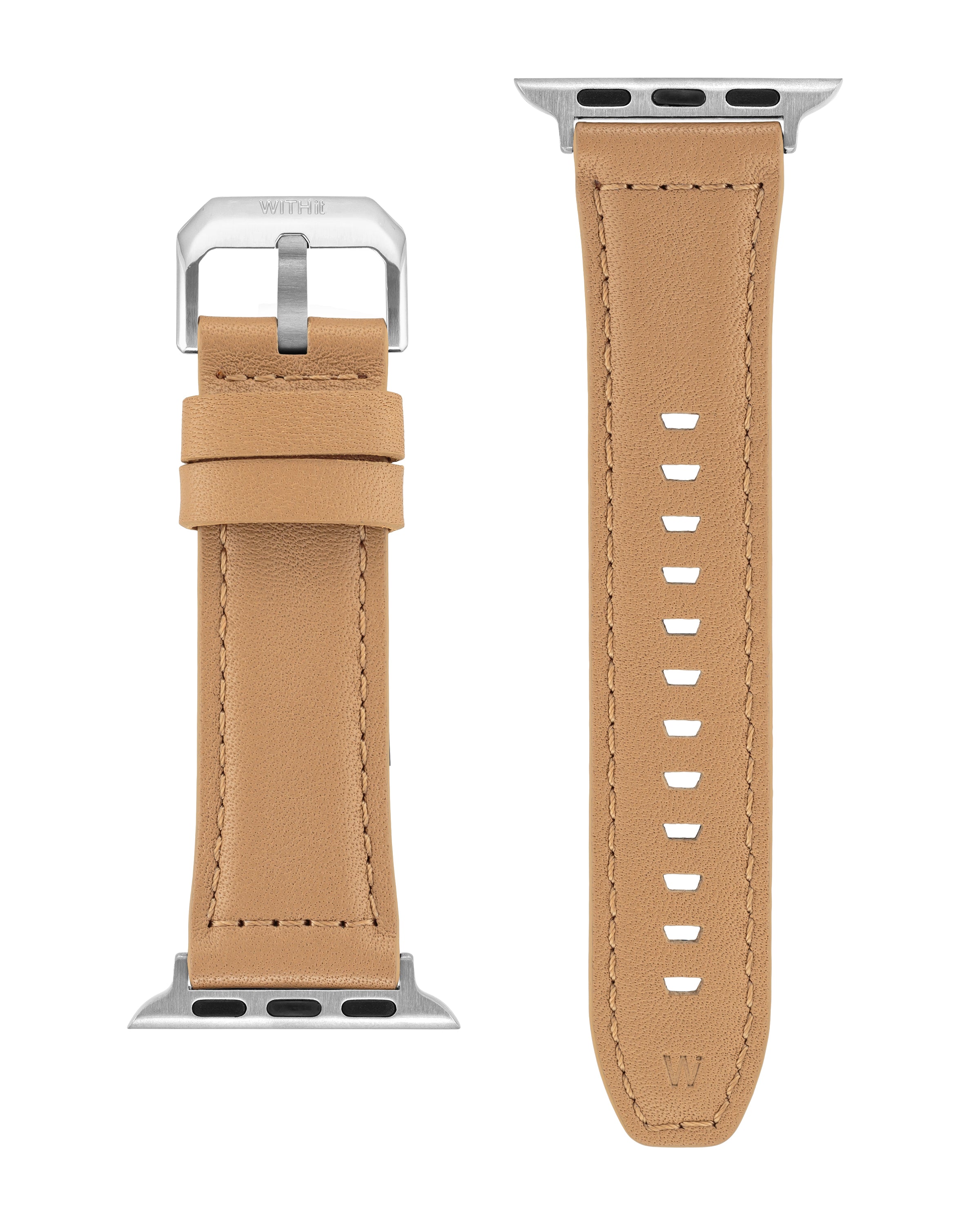 Traditional Leather Bombe Edge Strap for Apple Watch®