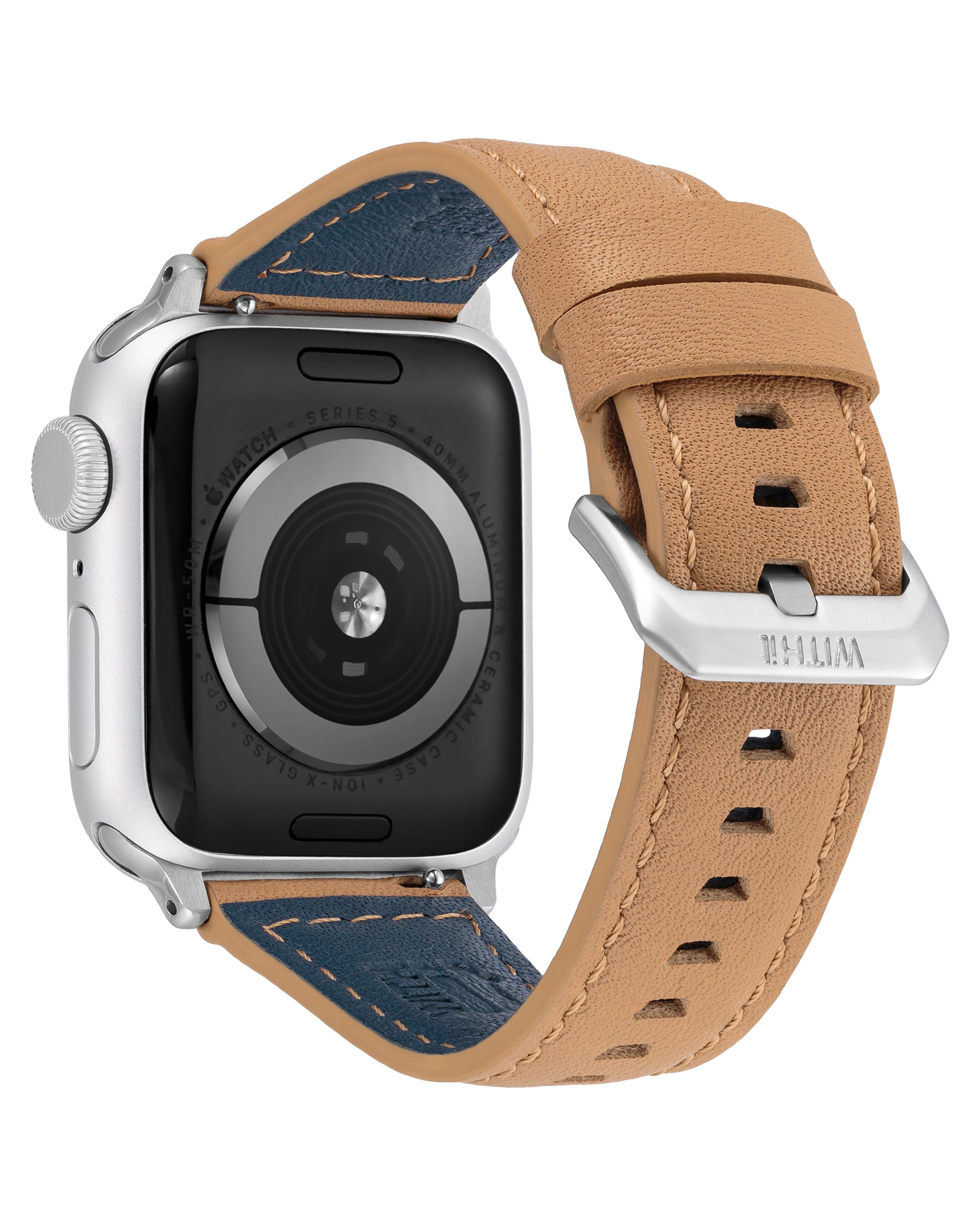 Traditional Leather Bombe Edge Strap for Apple Watch®