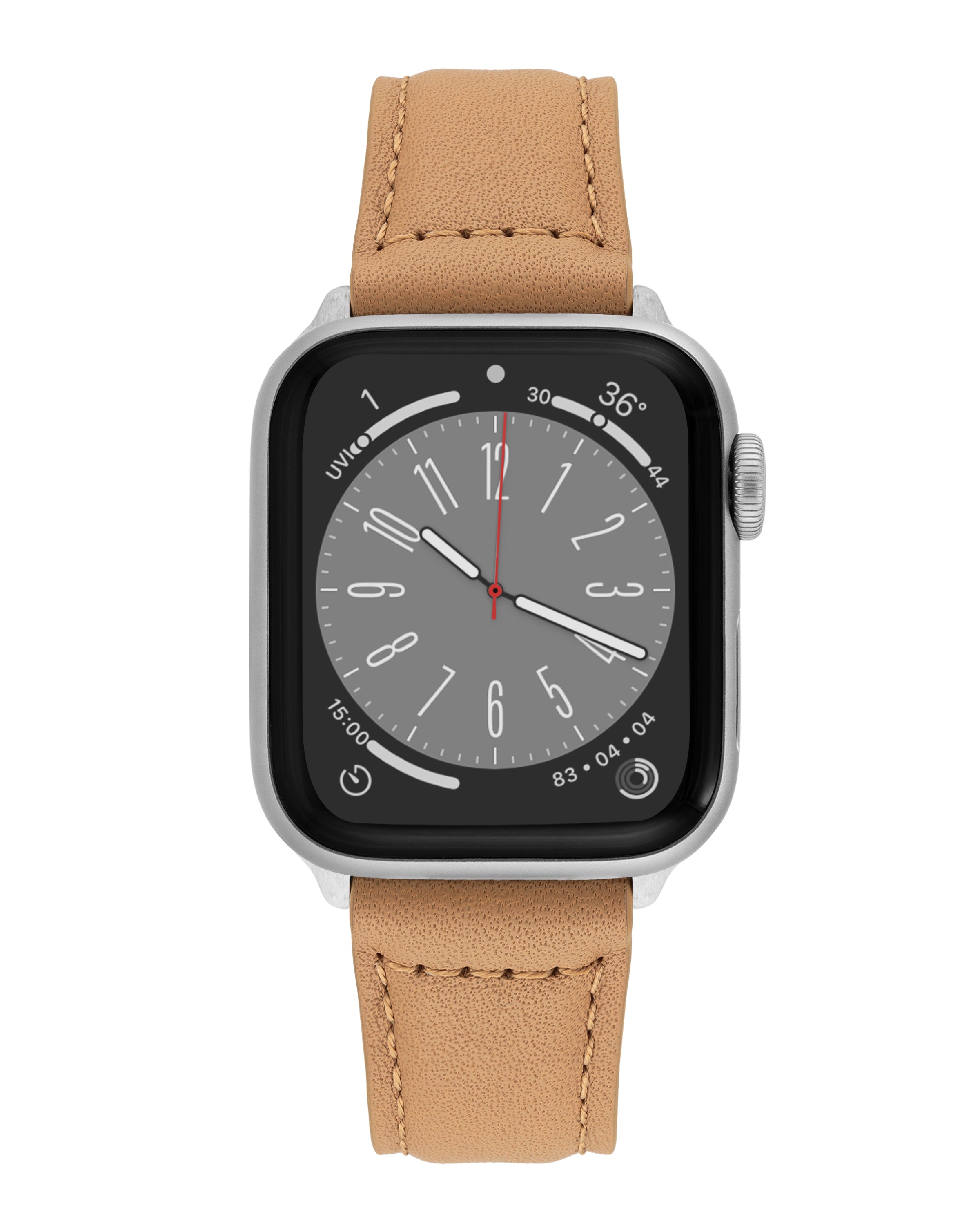 Traditional Leather Bombe Edge Strap for Apple Watch®