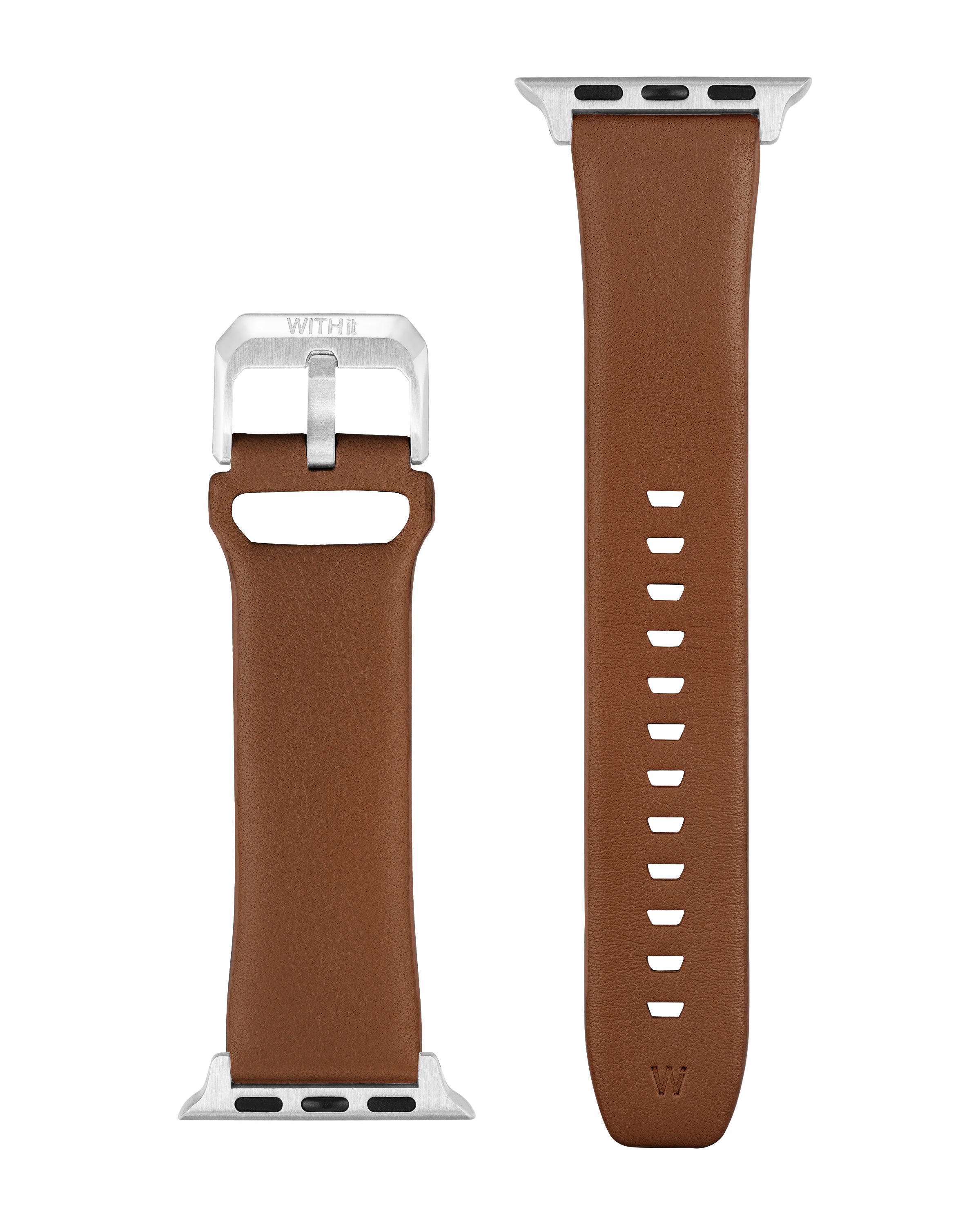 Smooth Leather Keeperless Turned Edge Band for Apple Watch®