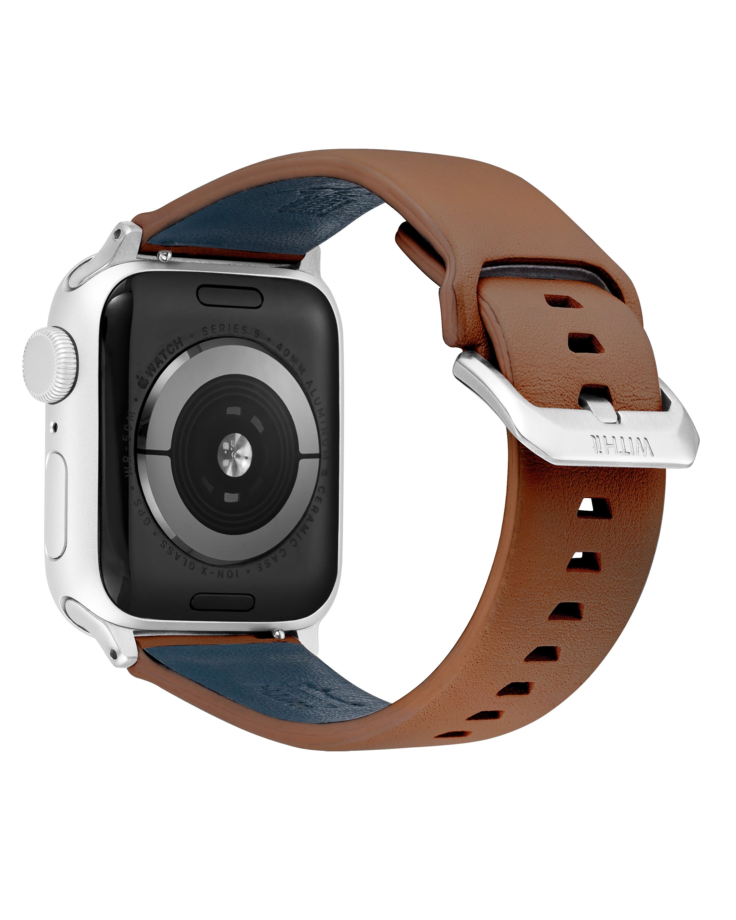 Smooth Leather Keeperless Turned Edge Band for Apple Watch®