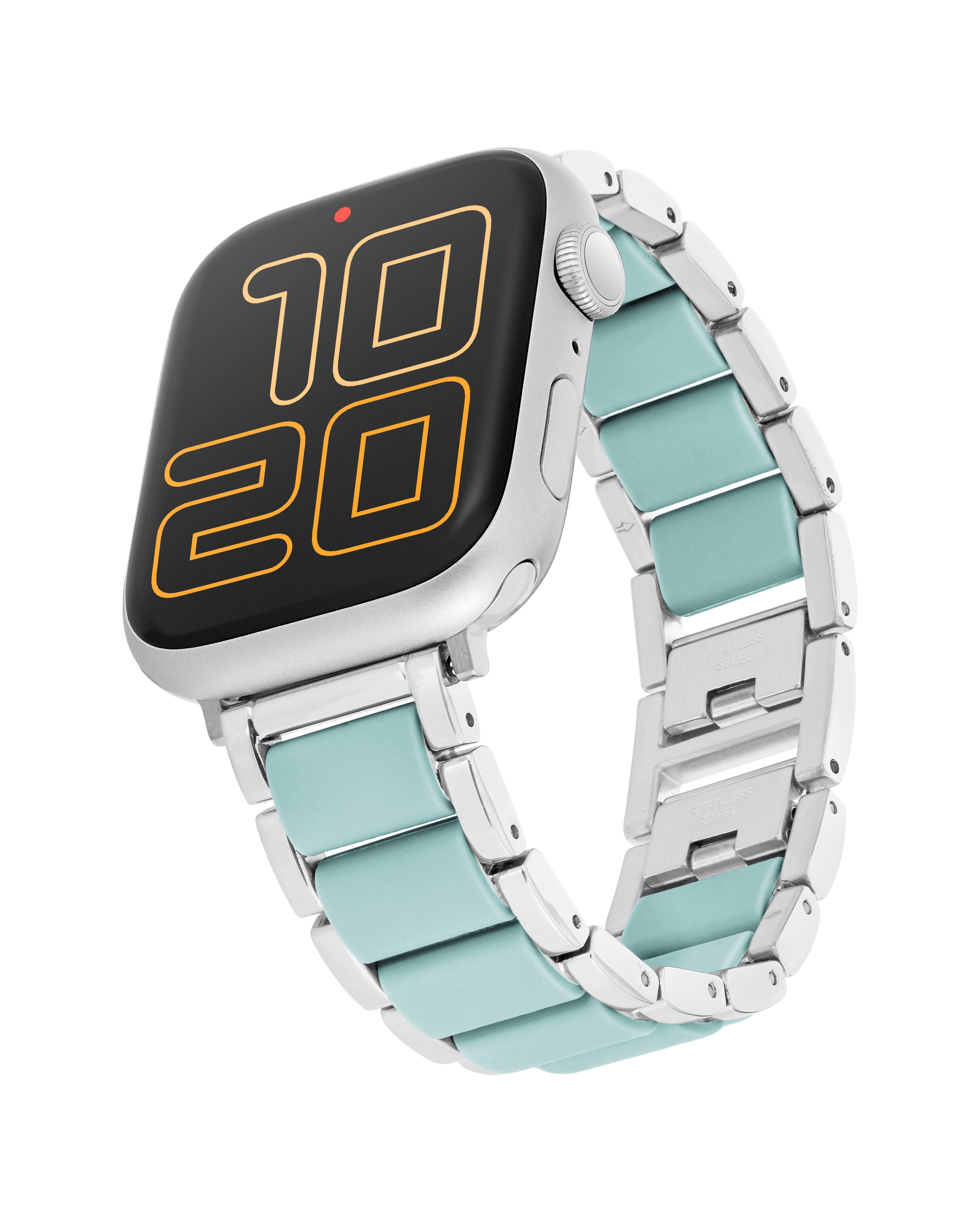 Stainless Steel with Silicone Band for Apple Watch®