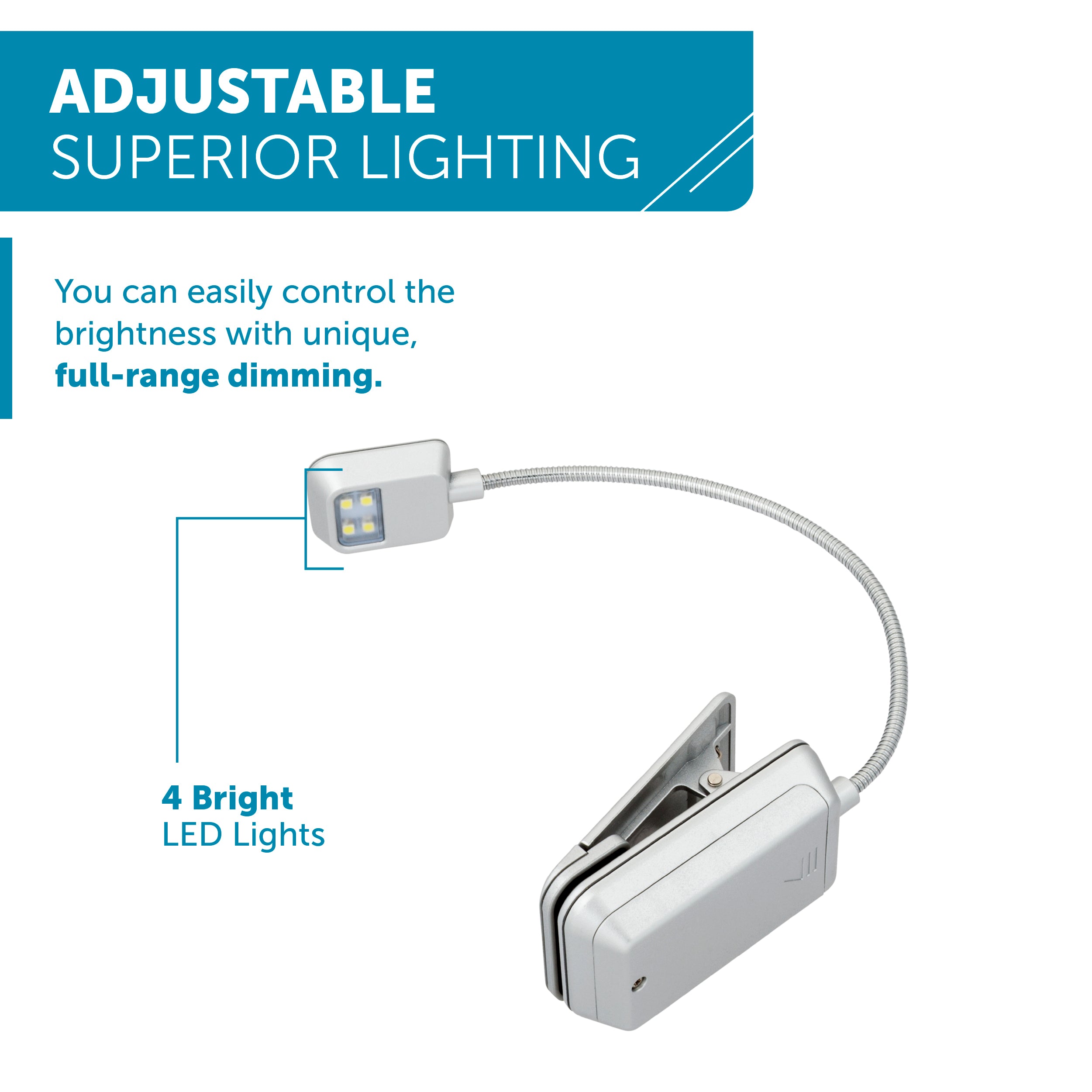 Quad 4 LED Reading Light