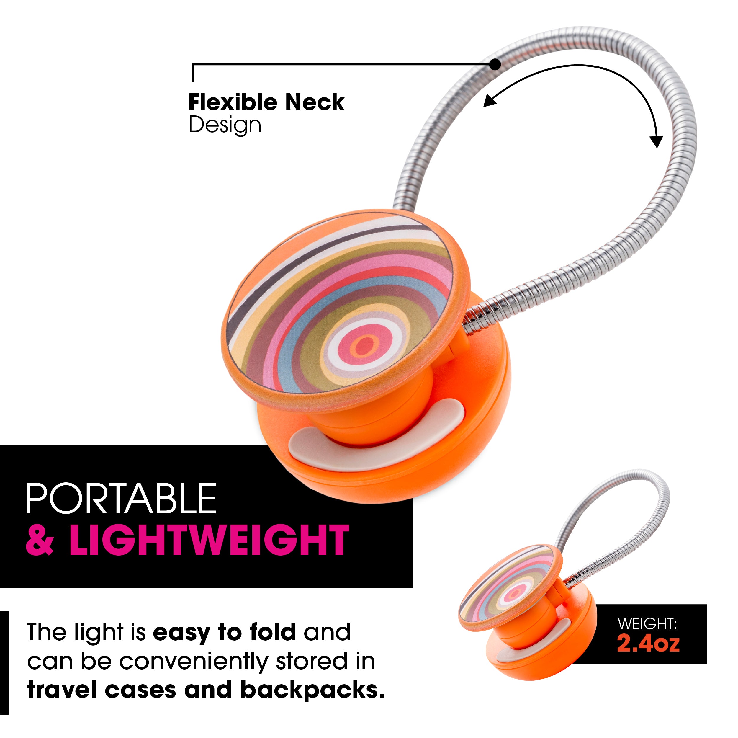 LED Disc Book and Reading Light by French Bull