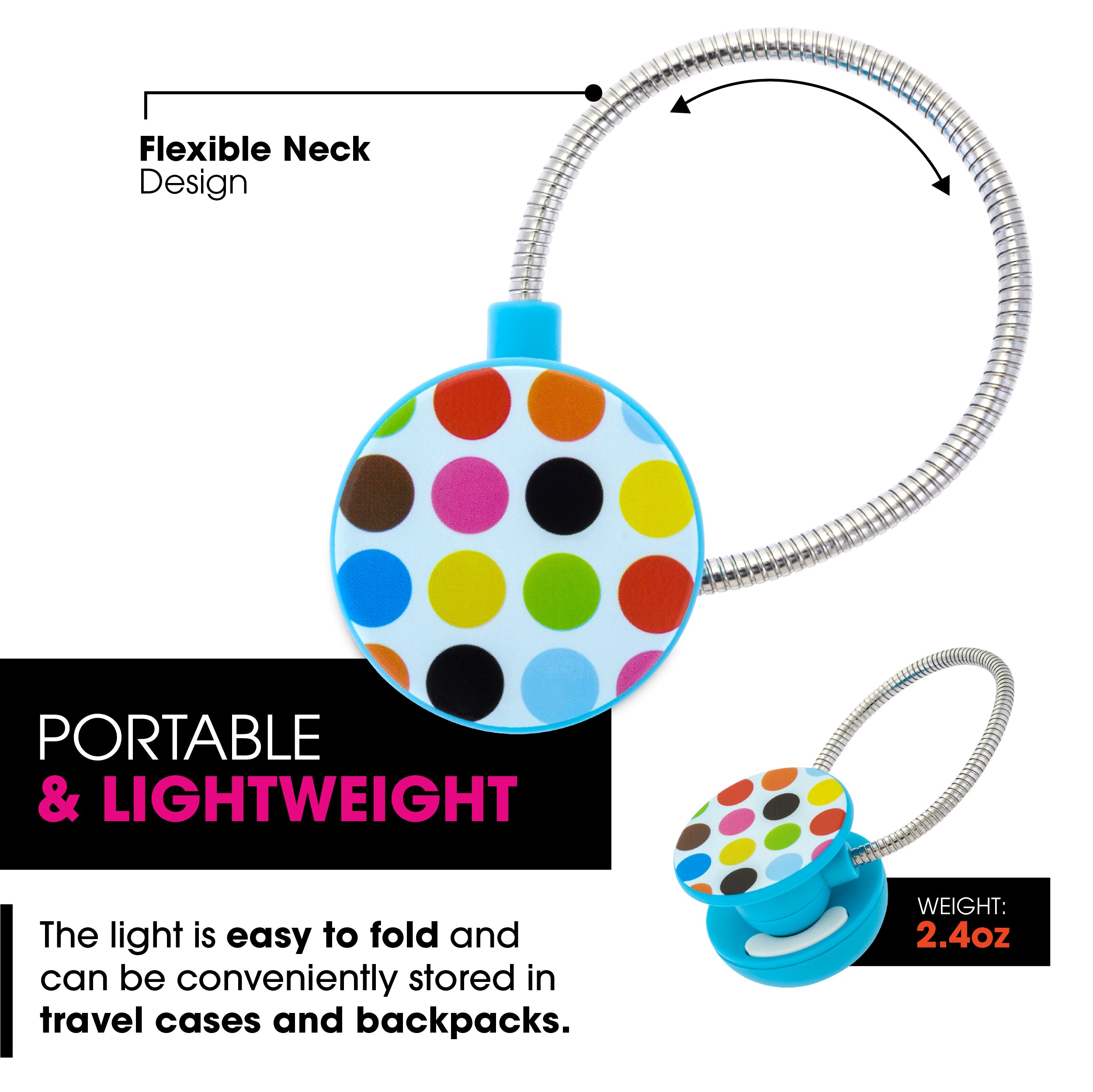 LED Disc Book and Reading Light by French Bull