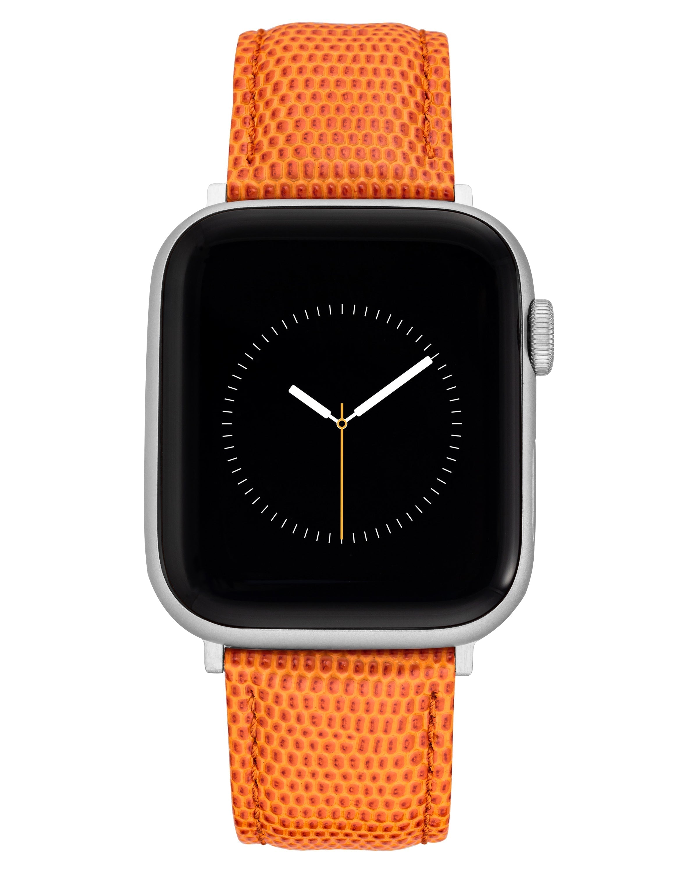 WITHit Lizard Grain Leather Band for Apple Watch 42 44 45mm Ultra 1 2 49mm Orange