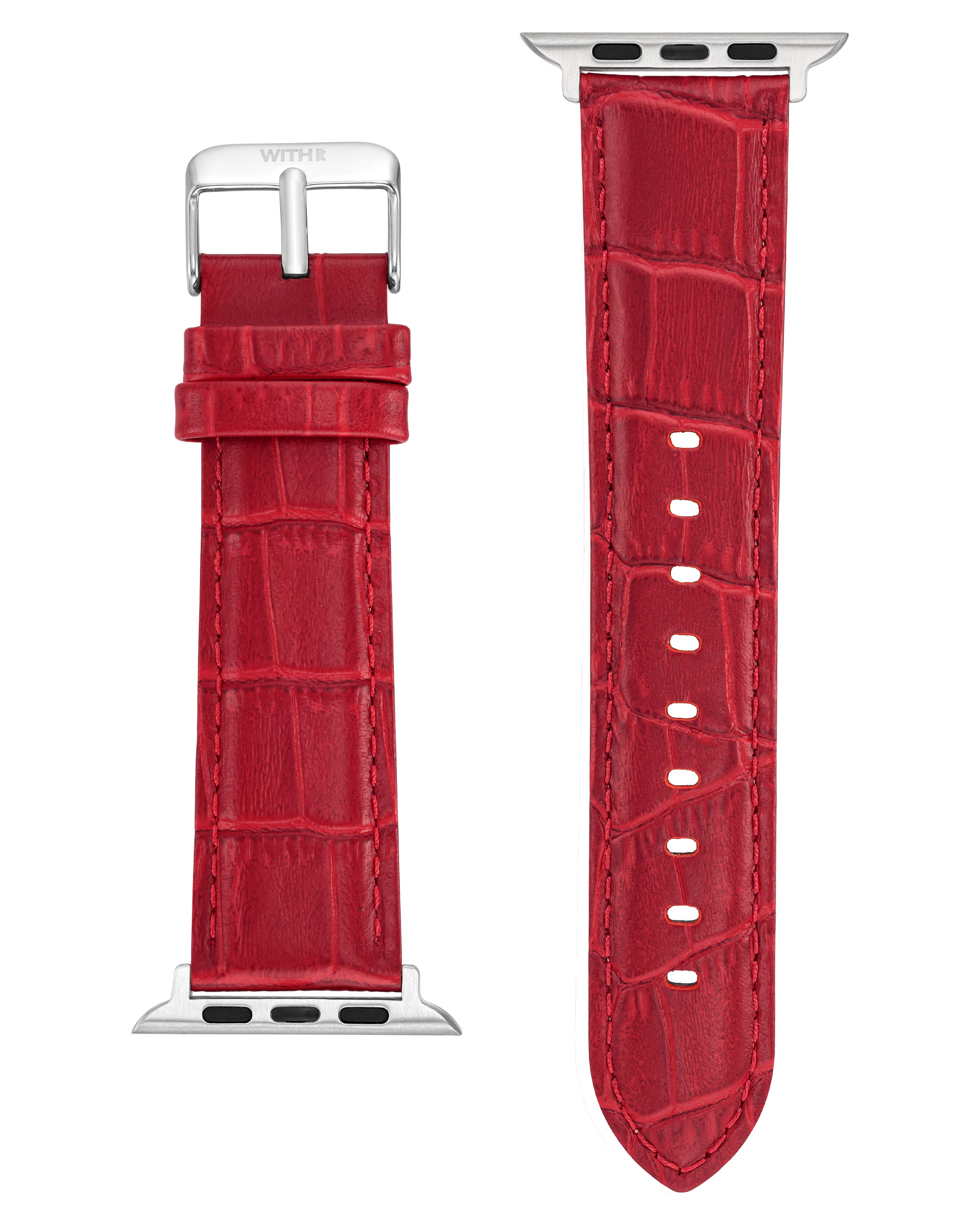 Croco Grain Leather Band for Apple Watch®