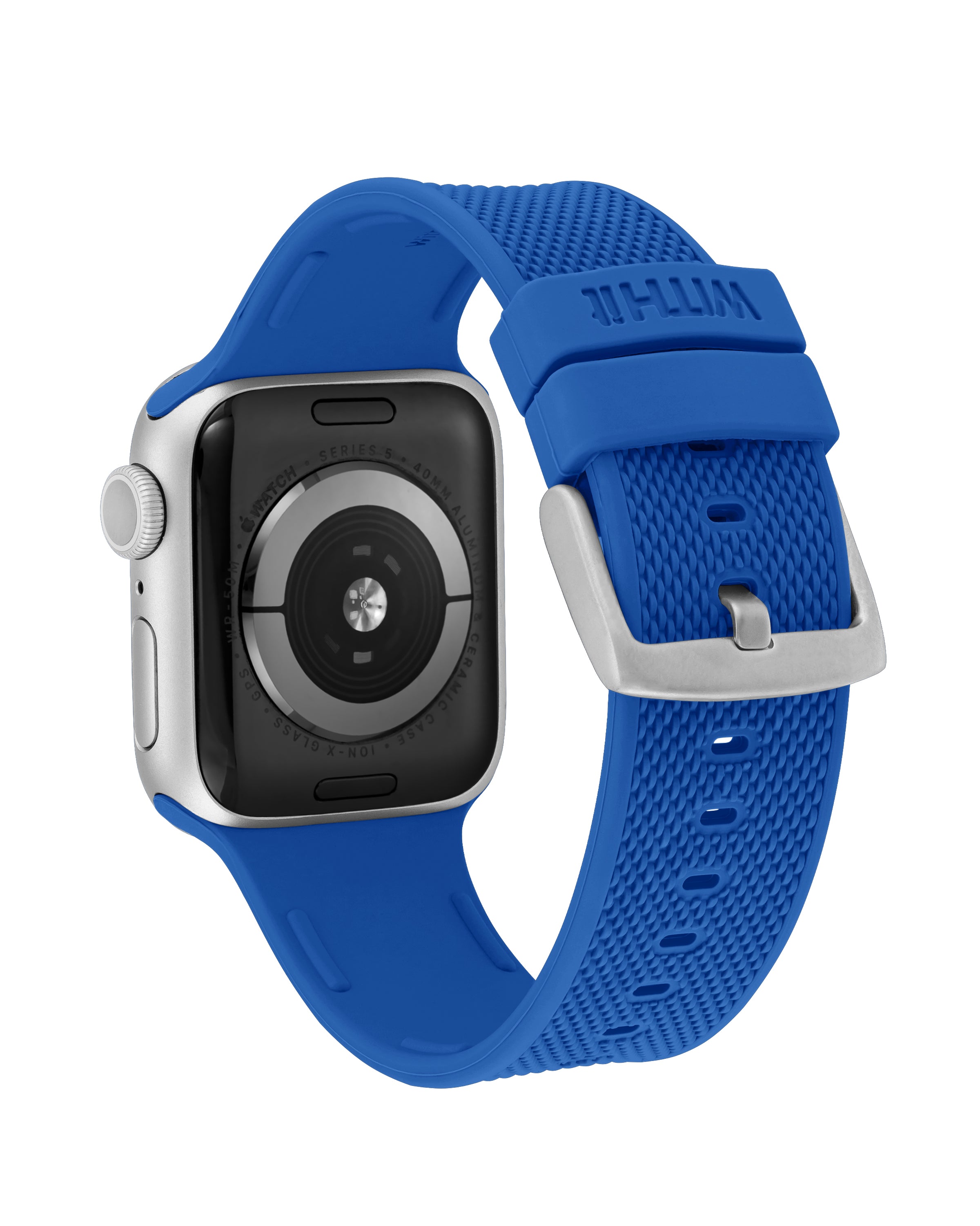 Gametime Indianapolis Colts Blue Debossed Silicone Apple Watch Band 42/44mm  M/L. Watch not included. - 133QSN